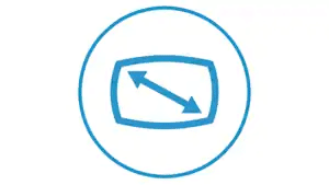 Wi-Fi symbol represented by blue concentric arcs over a dot, indicating wireless internet connectivity.
